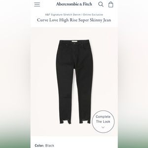 Abercrombie & Fitch Curve Love High Rise Super Skinny Ankle Jean